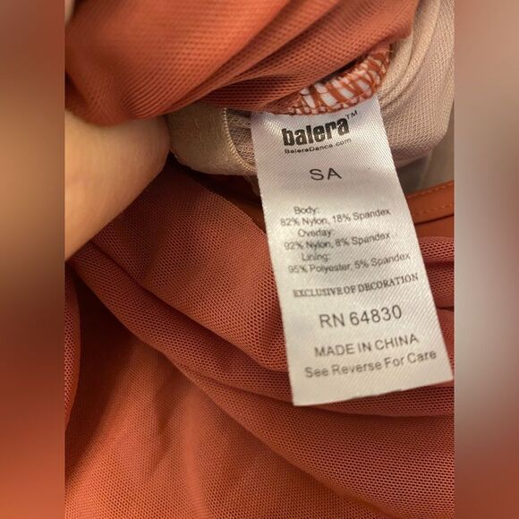 Weissman Balera Dance Costume DOUBLE COWL MESH MAXI DRESS D10454 orange adult SA - Picture 10 of 12